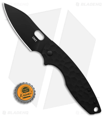 CRKT Pilar III Frame Lock Knife Hammered Texture Black G-10 (2.97" Black) - Image 4