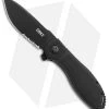 CRKT Prowess Drop Point Liner Lock Flipper Knife (3.36" Black Serr) K290KKS