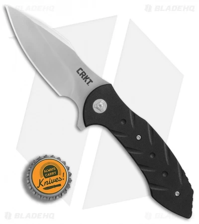 CRKT Ochs Terrestrial Liner Lock Knife Black G-10 (3.3" Satin) 5370 - Image 4
