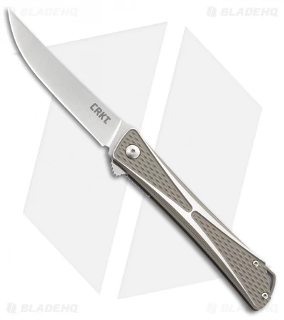 CRKT Crossbones Liner Lock Knife Aluminum (3.5" Satin) 7530