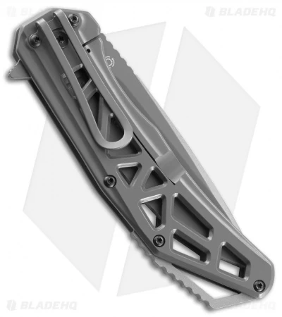 CRKT Gusset Frame Lock Knife Gray (3.5" Gray) K330GGP - Image 3