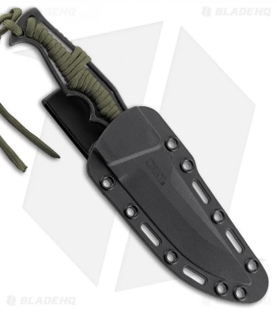 CRKT Tighe Breaker Fixed Blade Knife Green Paracord (4.25" Black Stonewash)1110 - Image 3