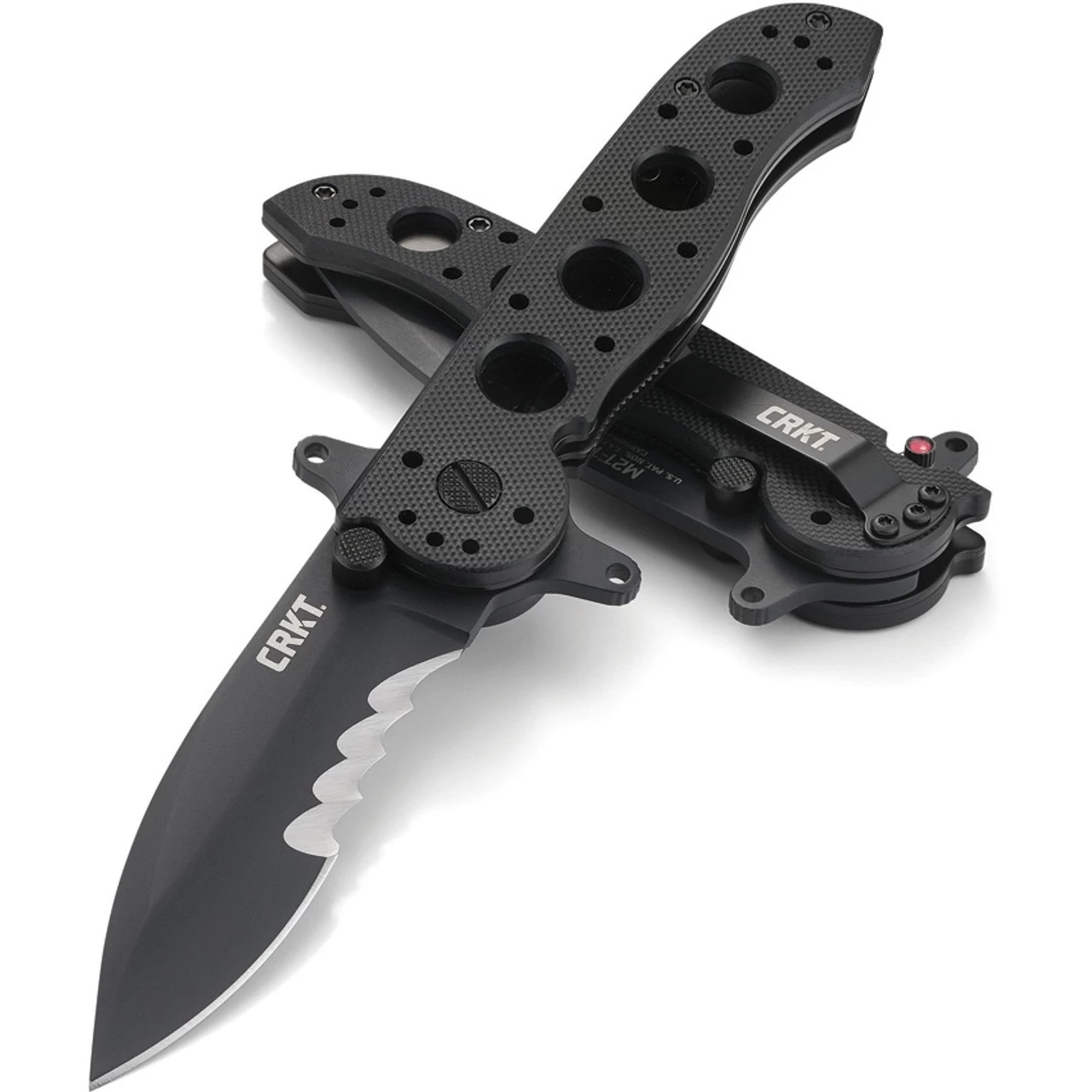 CRKT M21 Linerlock Veff CRM2112SFG, 3.113" 1.4116 Combo Blade, Black G10 Handle - Image 3