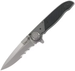 CRKT M40 Deadbolt Lock Veff CRM4015, 3.999" 1.4116 Combo Edge, Bolster - 6063 Al | Onlay - Glass Reinforced Nylon Handle