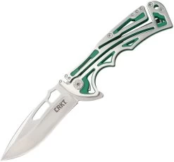 CRKT 5241 Nirk Tighe Green, 3.17" 8Cr14MoV Satin Plain Blade, 420J2 Handle