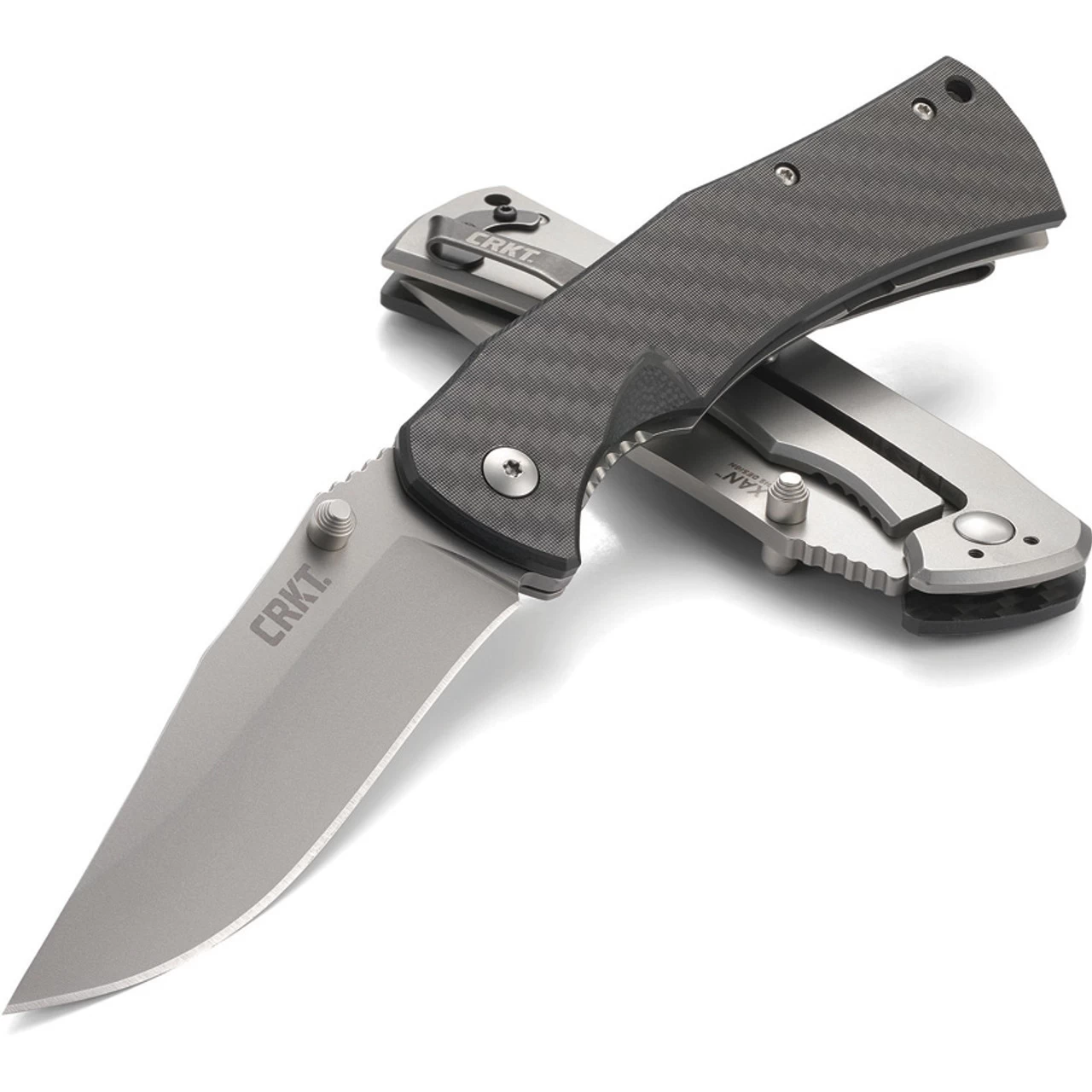 CRKT Xan Framelock CR2085, 3.666" 1.4116 Plain Blade, Carbon Fiber Black G10 Handle Base W/ Bead Blast Finish On The Back - Image 3