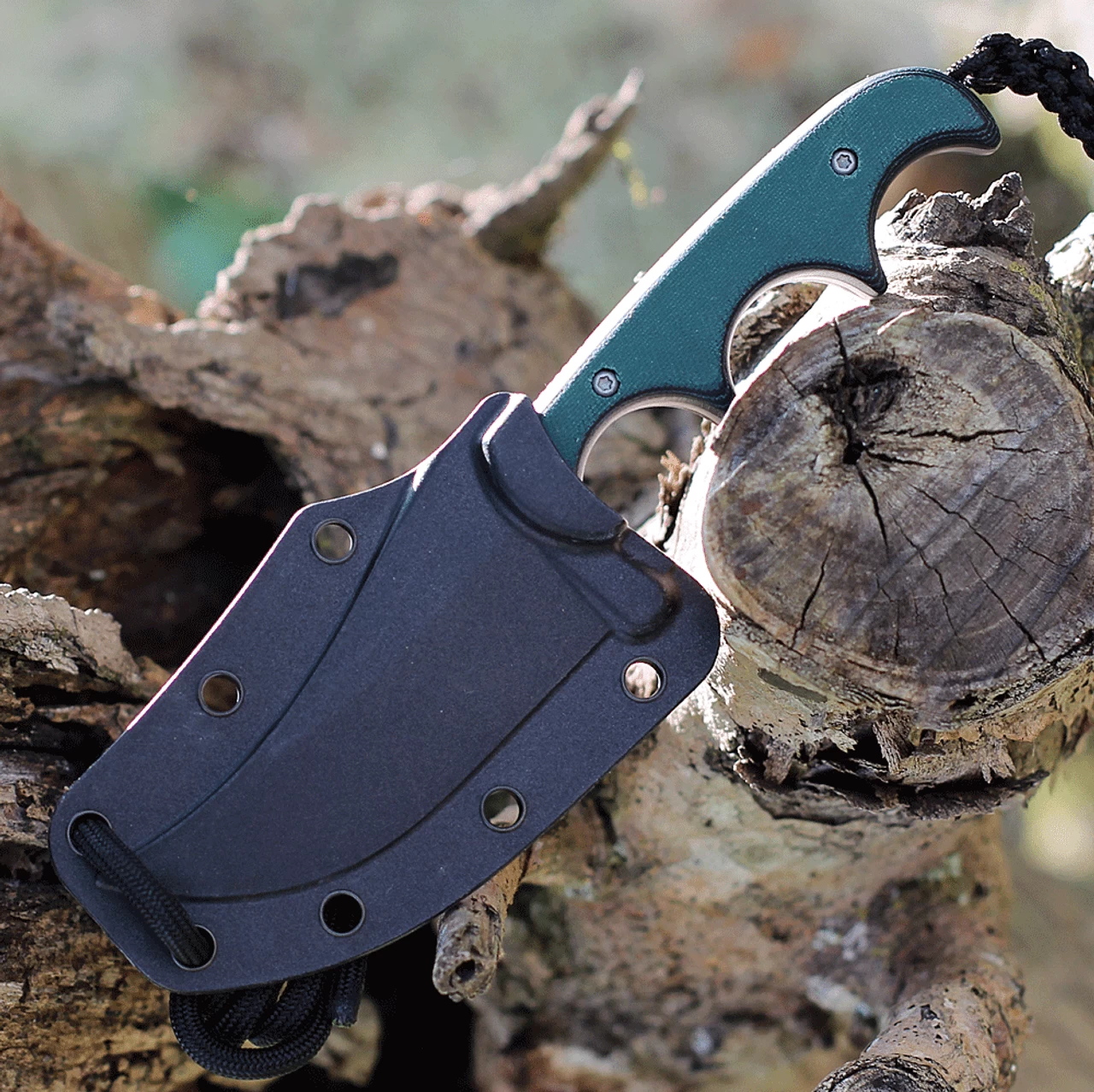 CRKT Minimalist Persian Neck Knife - Green Resin Fiber (2.76" 8Cr13MoV Bead Blast) 2379 - Image 3