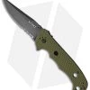 CRKT Hammond Cruiser Liner Lock Knife OD Green (3.75" Black Serr) 7914DKG