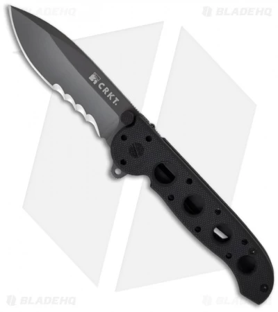 CRKT Carson M21-12G Liner Lock Knife Black G-10 (3" Gray Serr)