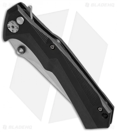 CRKT Tighe Tac Two Clip Point Flipper Button Lock Knife GRN (3.38" Satin) 5230 - Image 2