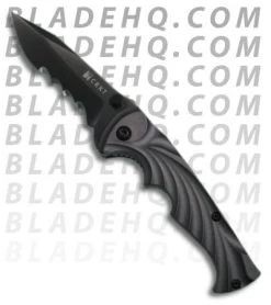CRKT Black Tiny Tighe Breaker Spring Assisted Knife (2.9" Black Serr) 1097K