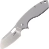 CRKT Large Pilar Framlock CR5315, 2.63" 8Cr14MoV Satin Blade, Satin Stainless Steel Handle