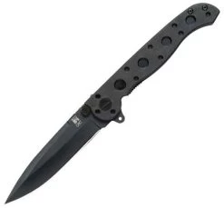 CRKT M16-01KZ Spear Point Black, 3.1" 8Cr15MoV Plain Blade, GRN Handle