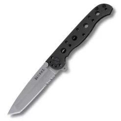 CRKT Kit Carson M16 Stainless, Black Handle, Tanto Point, ComboEdge