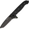 CRKT Columbia River Law Enforcement Linerlock, 5 1/2" Closed, Tanto, Combo Edge