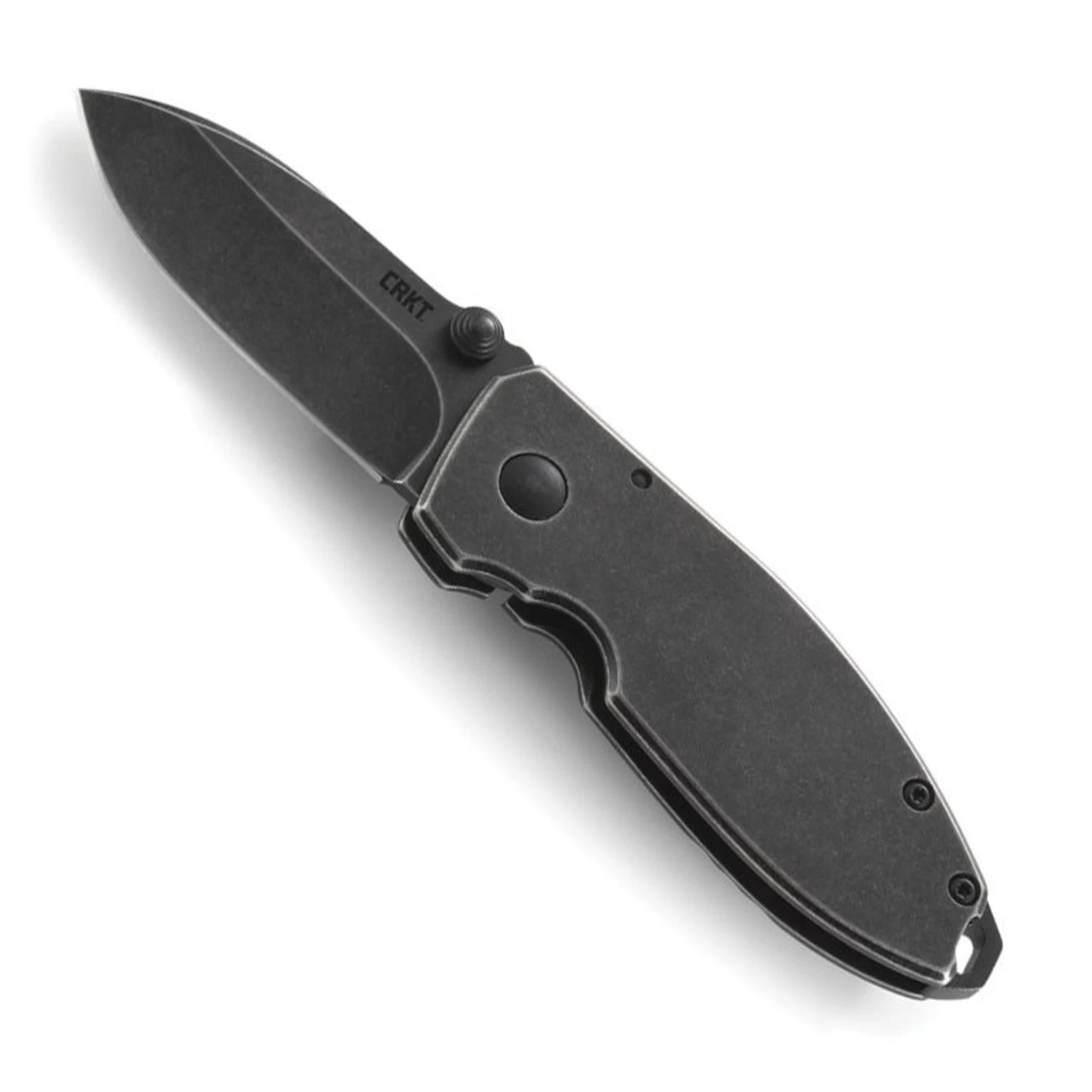 CRKT Squid Black Finish 8Cr13MoV SS, Black Stonewash 2Cr13 SS Handle