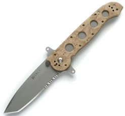 CRKT M16-14ZSF Desert Tanto, 4" AUS8 Tanto Combo Blade, Desert Tan GFN Handle W/Dual Hilt