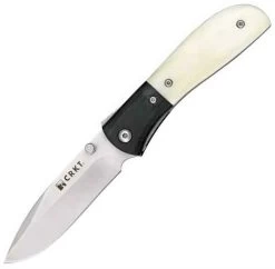 CRKT M4-02, 3.25" 8Cr13MoV Plain Blade, G-10/White Bone Handle