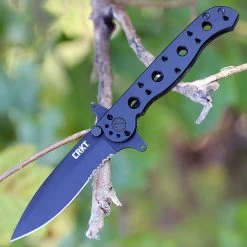 CRKT M21-10KSF Spear Point, 3.1" 8Cr13MoV Combo Blade, Stainless Handle